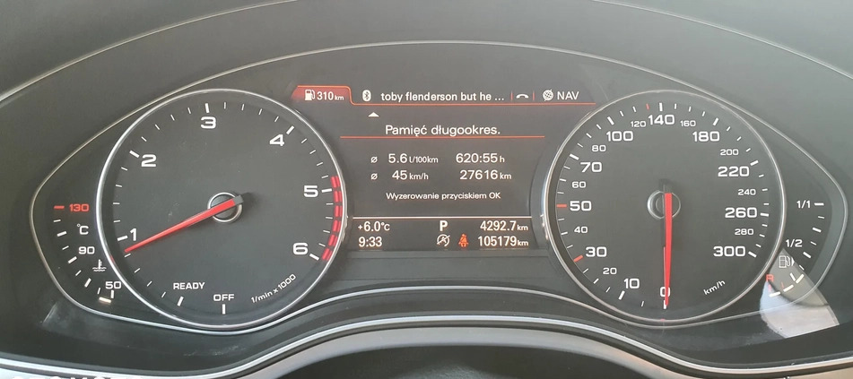 Audi A6 cena 95940 przebieg: 105000, rok produkcji 2017 z Wrocław małe 301